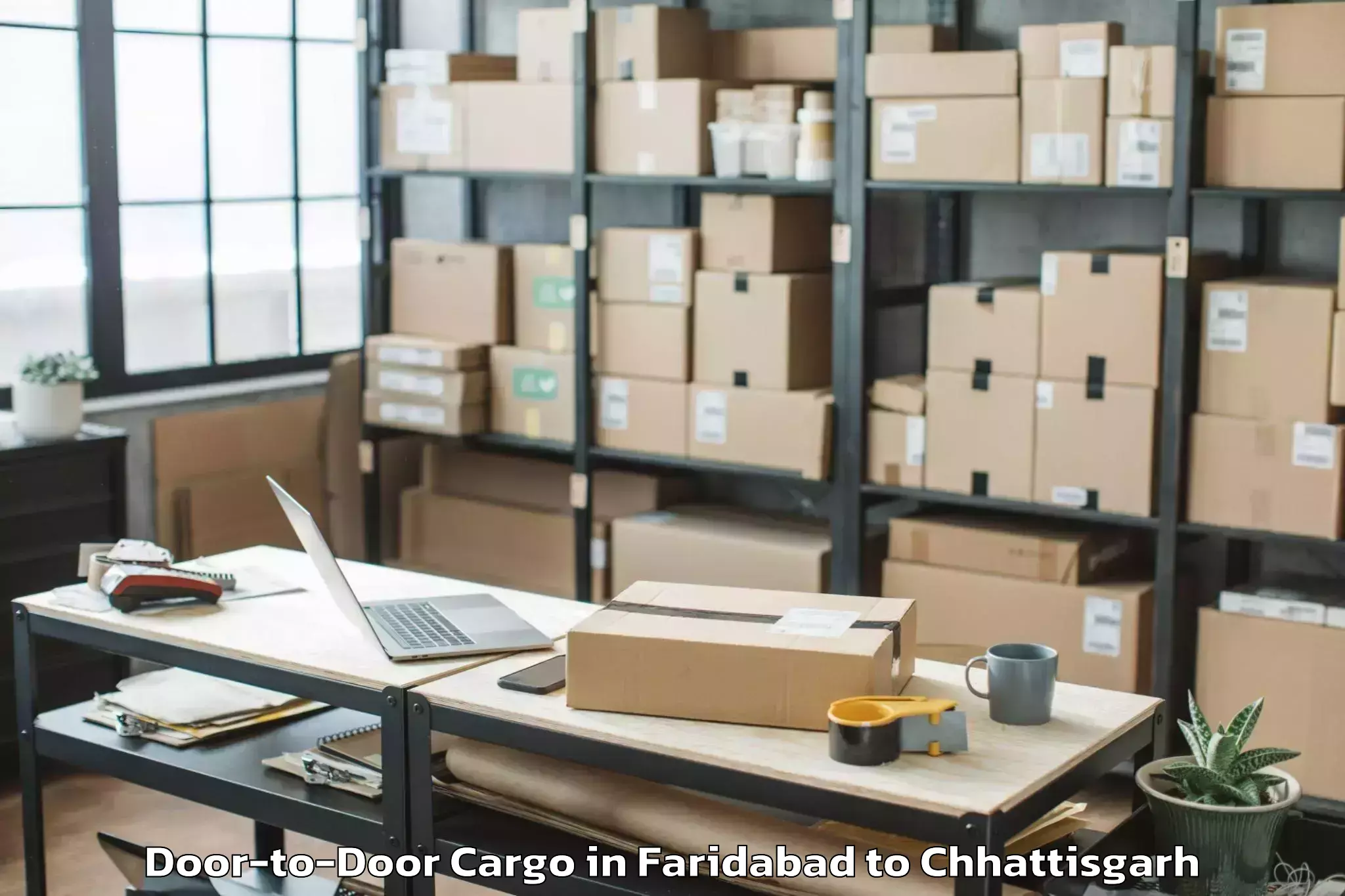 Book Faridabad to Ramanuj Ganj Door To Door Cargo Online